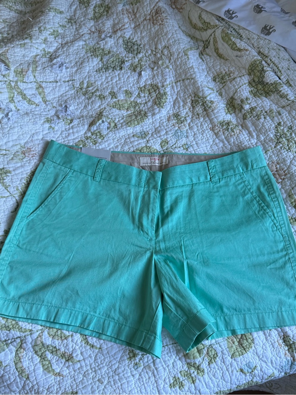 J. Crew Turquoise Cotton Bermuda Shorts, size 14 - Picture 9 of 9